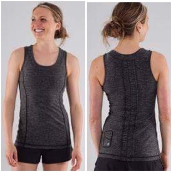 lululemon athletica Tops - Lululemon Heathered Ruffle Back Dash Tank II